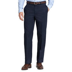 Milano Fit Plain-Front Lightweight Advantage Chinos - Navy